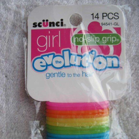 14 Scunci Girl No Slip Grip Slide Proof Hold Stay Elastics Ponytailer Hair Bands - Picture 3 of 6